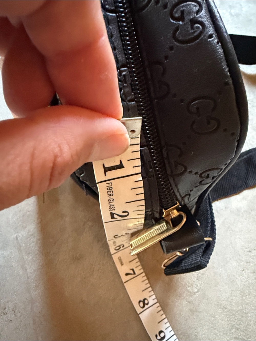 Fashion Black GG Monogram Crossbody with Red and Green Web - Picture 7 of 8